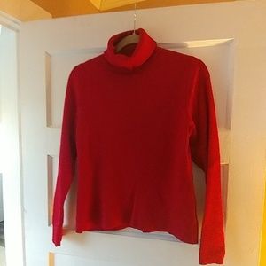 Worthington - red sparkle turtleneck